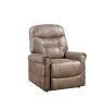 Classic Rolled Arm Power Lift-Chair Recliner - Heat, Adjustable Massage - Plush Seating, High-Grade Polyester Fabric