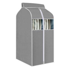 Household Enclosed Three-dimensional Clothing Dust Cover (Option: Grey-60x48x120cm)