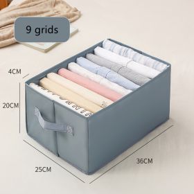 Clothes Denim Pants Drawer Organizer Box (Option: Big 9light grey)