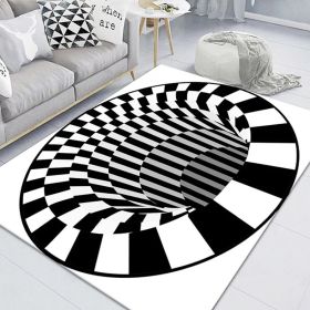 3D Clown Trap Visual Carpet Living Room Bedroom Floor Mat Halloween Carpet Sewer Manhole Cover Clown Horror Vortex Home Carpet (Color: C, size: 40cmx60cm)